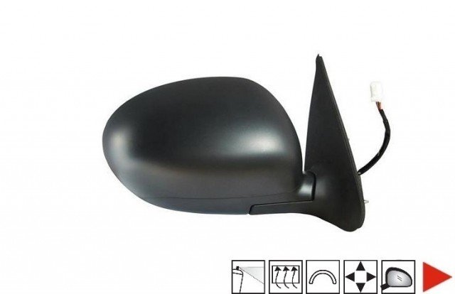 Accéder à la pièce Rétroviseur électrique droit, convexe, chauffant, apprêté (5 broches)