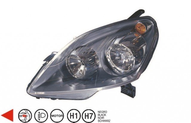 Accéder à la pièce Phare gauche H1+H7