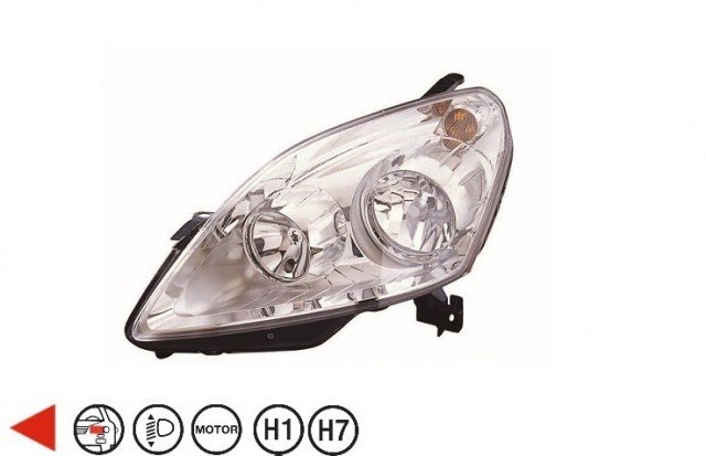 Accéder à la pièce Phare gauche H1+H7