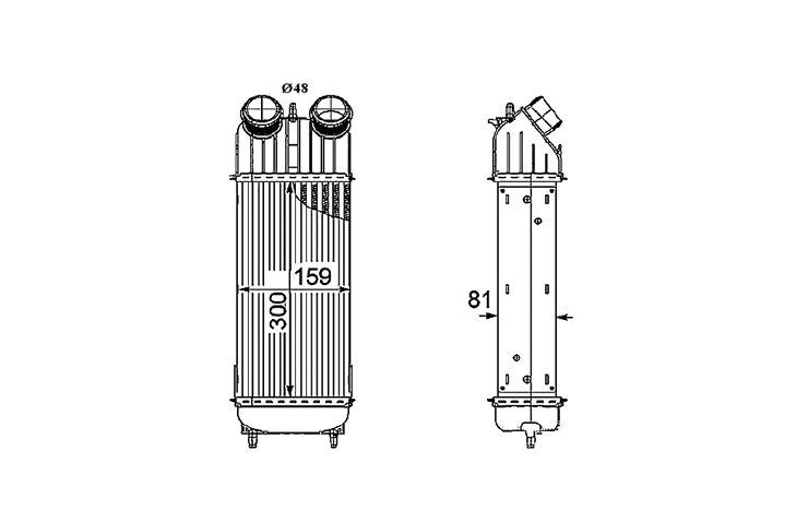 Refroidisseur echangeur air 1.6L Hdi 