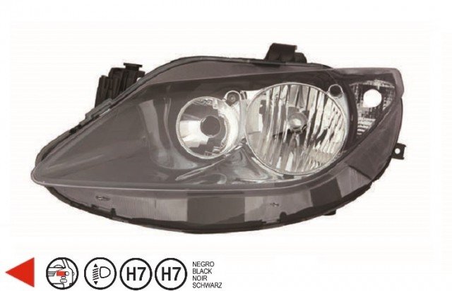 Accéder à la pièce Phare gauche H7+H7 [Noir]