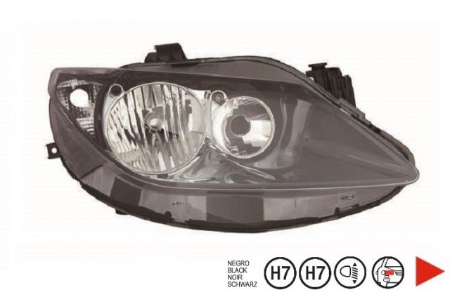 Accéder à la pièce Phare droit H7+H7 [Noir]