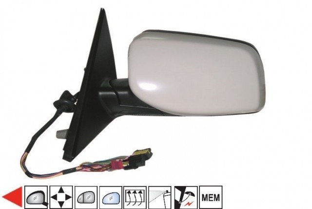 Accéder à la pièce Rétroviseur gauche électrique, chauffant, rabattable, mémoire à peindre [Grand angle]