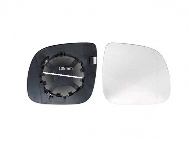 Accéder à la pièce Glace + support rétroviseur droit (108mm)