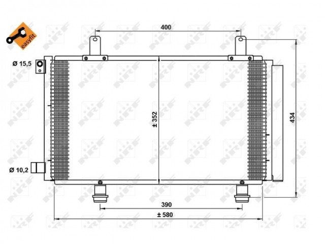 Accéder à la pièce Condenseur de climatisation 1,6L 16v - 4x4  - 1,9D Multijet