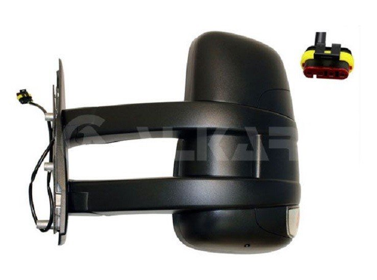 Accéder à la pièce Rétroviseur manuel gauche, convexe, avec feu clignotant (long) (2 broches)