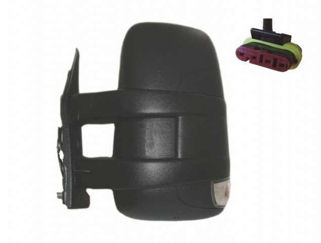 Accéder à la pièce Rétroviseur manuel gauche, convexe, avec feu clignotant (court) (2 broches)