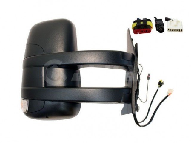 Accéder à la pièce Rétroviseur électrique droit, convexe, chauffant, avec feu clignotant, avec antenne (Long) (9 broches)