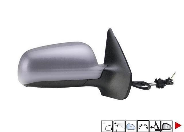 Accéder à la pièce Rétroviseur mécanique droit, convexe, bleu, apprêté (petit modèle)