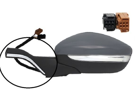 Accéder à la pièce Rétroviseur gauche électrique, chauffant, rabattable à peindre + chrome + feu Accéder à la pièce Rétroviseur gauche électrique, chauffant, rabattable à peindre + chrome + feu