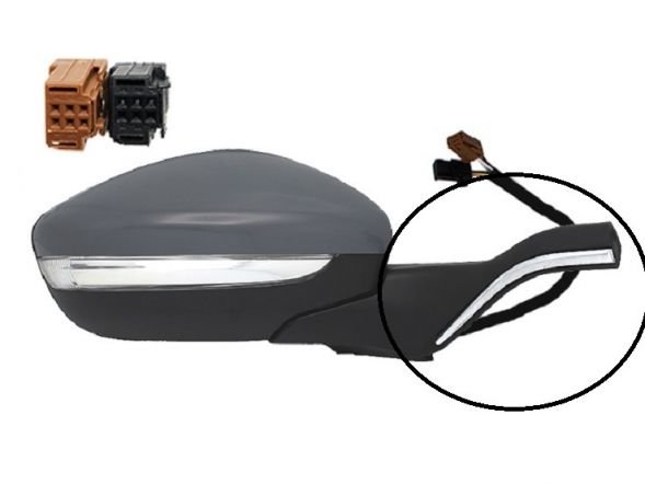 Accéder à la pièce Rétroviseur droit électrique, chauffant, rabattable à peindre + chrome + feu + sonde Accéder à la pièce Rétroviseur droit électrique, chauffant, rabattable à peindre + chrome + feu + sonde