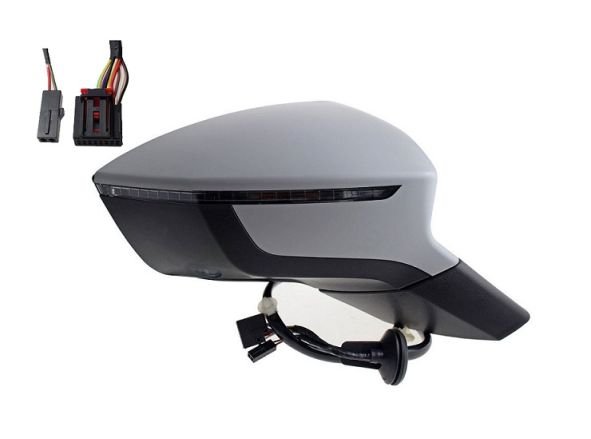 Accéder à la pièce Rétroviseur droit électrique, chauffant, rabattable à peindre + feu + courtoisie + BSD