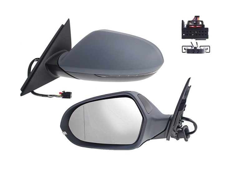 Rétroviseur gauche électrique, chauffant, rabattable à peindre + feu + mémoire + BLIS grand angle AUDI A6  pour AUDI A6 Rétroviseur gauche électrique, chauffant, rabattable à peindre + feu + mémoire + BLIS grand angle AUDI A6  pour AUDI A6