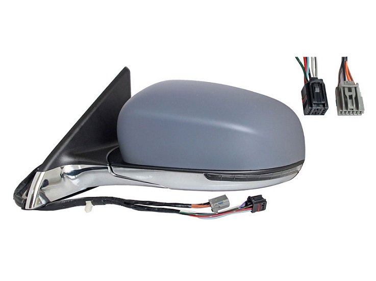 Rétroviseur gauche électrique, chauffant, rabattable à peindre + chrome + feu + courtoisie + BSD grand angle JEEP COMPASS  pour JEEP COMPASS Rétroviseur gauche électrique, chauffant, rabattable à peindre + chrome + feu + courtoisie + BSD grand angle JEEP COMPASS  pour JEEP COMPASS