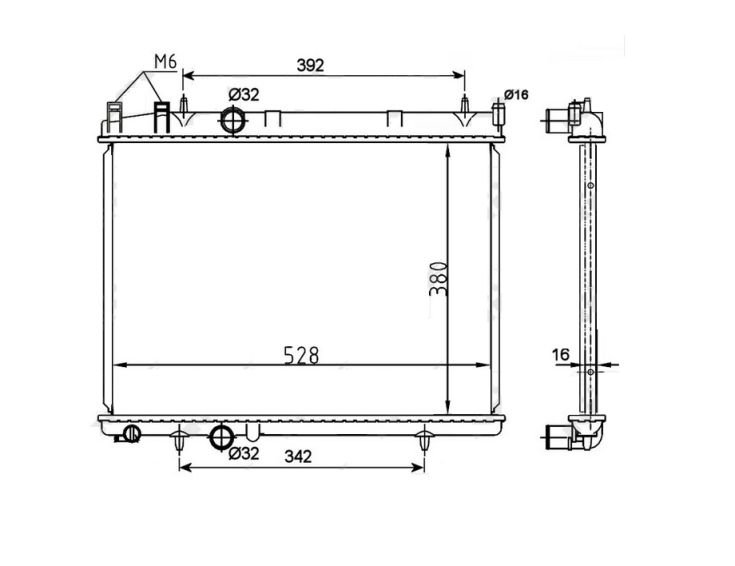 Accéder à la pièce Radiateur 1,6L HDi