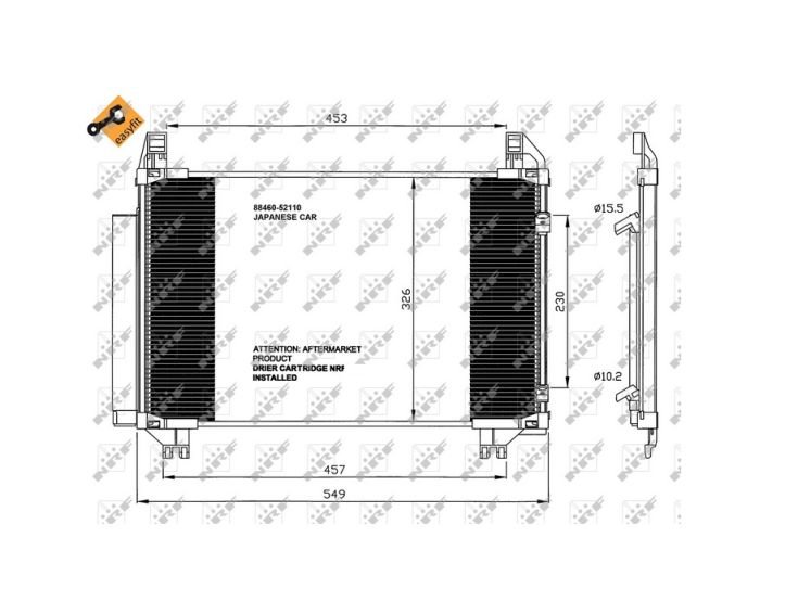 Accéder à la pièce Condenseur de climatisation