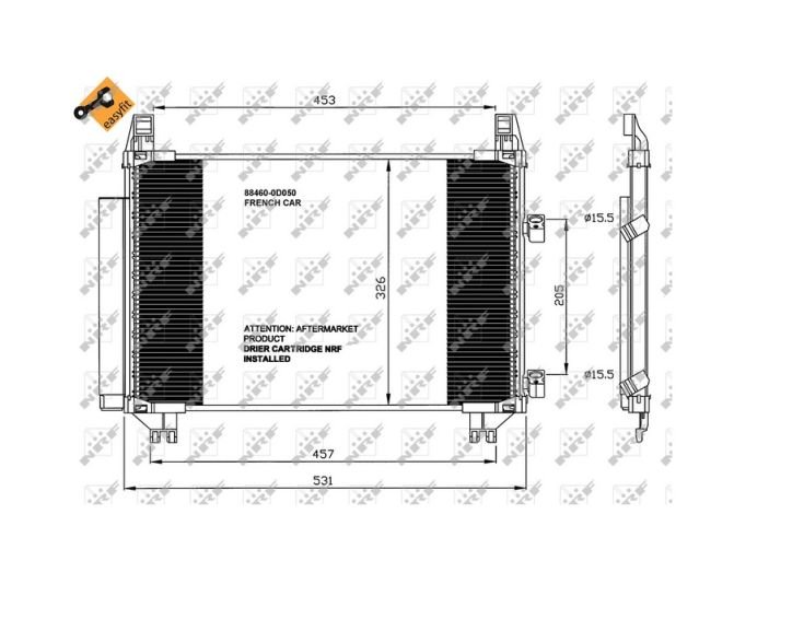 Accéder à la pièce Condenseur de climatisation
