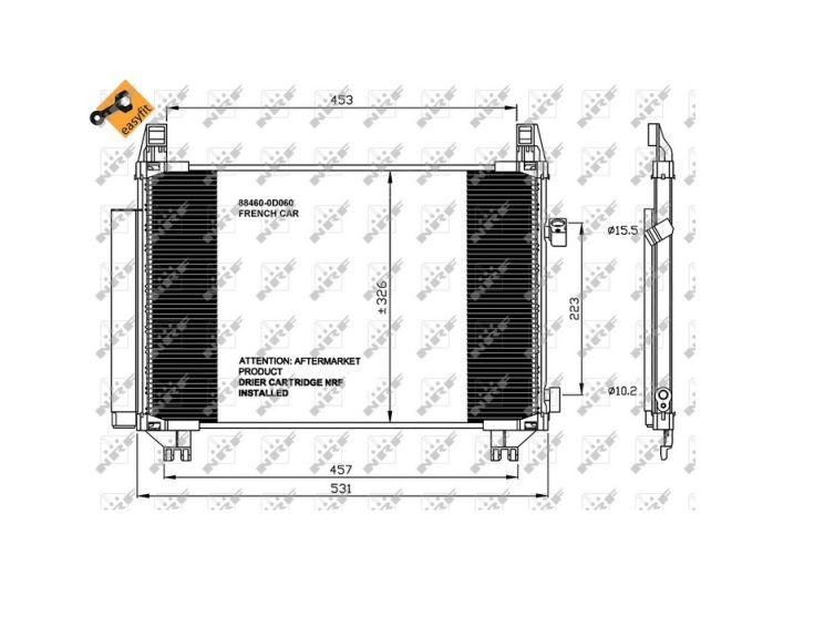 Accéder à la pièce Condenseur de climatisation 1,4L Accéder à la pièce Condenseur de climatisation 1,4L