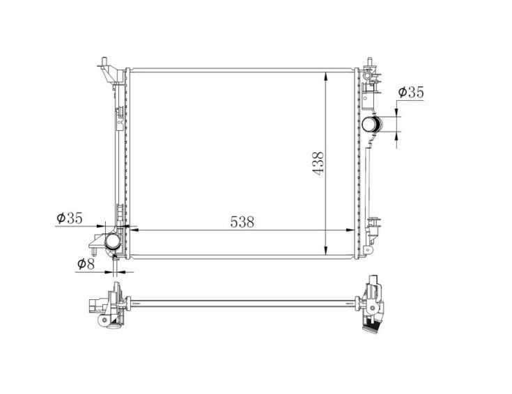 Accéder à la pièce Radiateur 1,5L dCi Hybrid