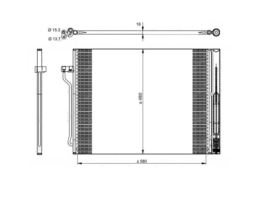 Condenseur de climatisation 3,0L BMW SERIE 5  pour BMW SERIE 5 Condenseur de climatisation 3,0L BMW SERIE 5  pour BMW SERIE 5