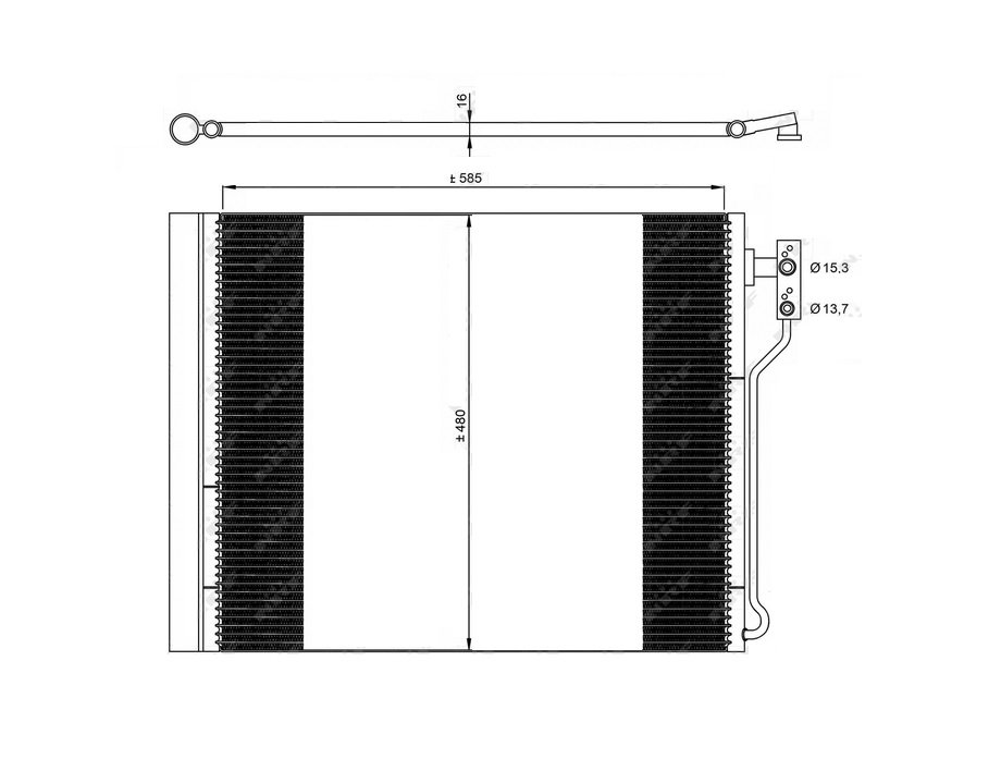 Accéder à la pièce Condenseur de climatisation essence 2,0L - 1,6L