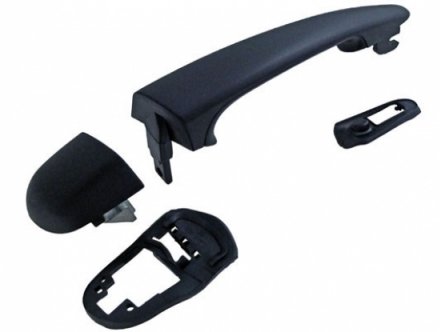 Accéder à la pièce Poignée avant/arrière droite noire avec enjoliveur