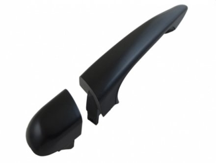 Accéder à la pièce Poignée arrière gauche à peindre noire avec enjoliveur