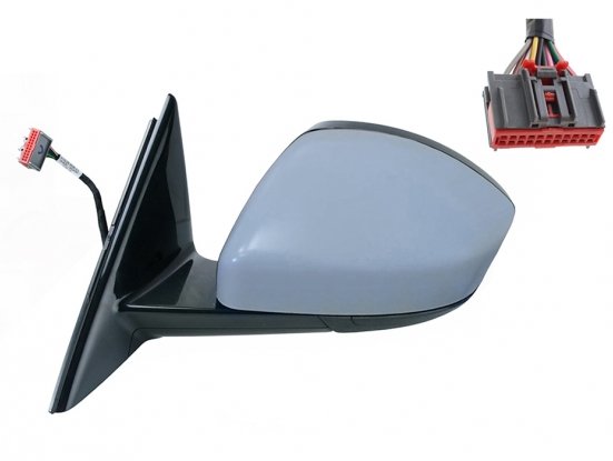 Accéder à la pièce Rétroviseur gauche électrique, à peindre, chauffant, convexe, rabattable + clignotant + sonde + courtoisie + mémoire + side (16 fiches)