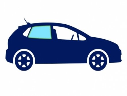 Accéder à la pièce Vitre latérale arrière droite teinté verte Accéder à la pièce Vitre latérale arrière droite teinté verte