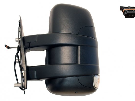 Accéder à la pièce Rétroviseur manuel gauche convexe, clignotant, sonde (bras court - 4 broches)