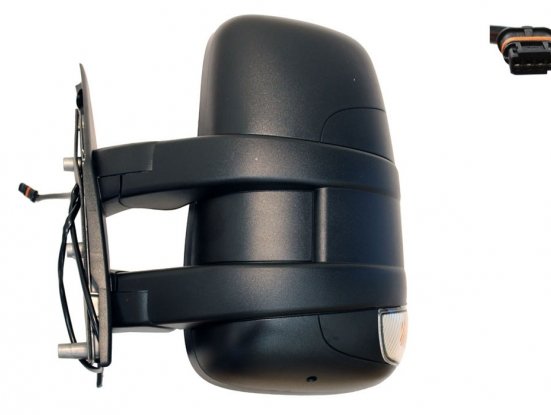 Accéder à la pièce Rétroviseur manuel droit, convexe, clignotant (bras court - 2 broches)