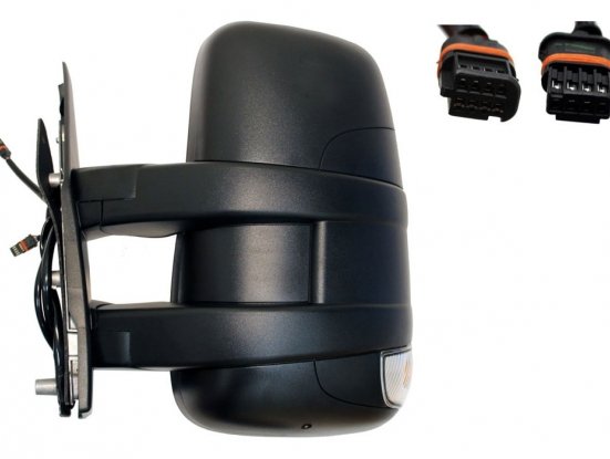 Accéder à la pièce Rétroviseur gauche, électrique, convexe, chauffant, clignotant (bras court - 9 broches)