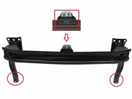 Accéder à la pièce Traverse de pare-chocs avant