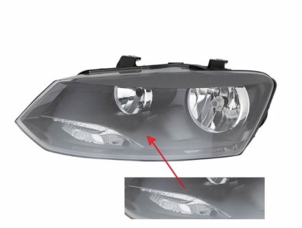 Accéder à la pièce Phare gauche H7+H7 [Noir]