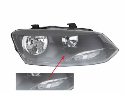 Accéder à la pièce Phare droit H7+H7 [Noir]