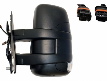 Accéder à la pièce Rétroviseur gauche, électrique, convexe, chauffant, clignotant (bras court - 9 broches)