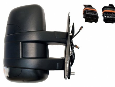 Accéder à la pièce Rétroviseur droit, électrique, convexe, chauffant, clignotant (bras court - 9 broches)