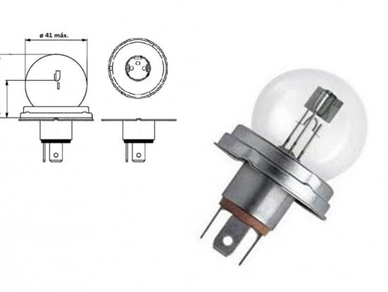 Accéder à la pièce Ampoule R2 12V 45/40W (blister 1 pc.)