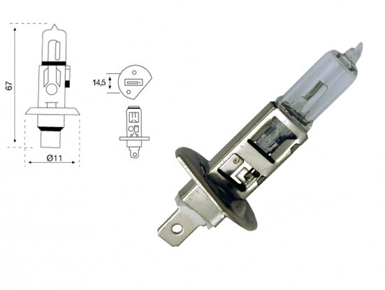 Accéder à la pièce Lampe H1 12V, 55W (blister 1 pc.)