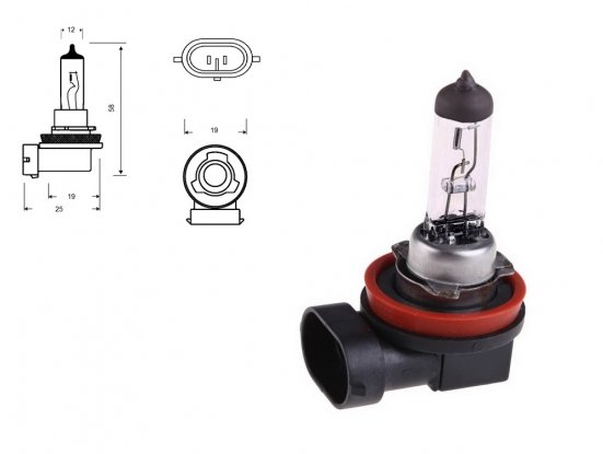 Accéder à la pièce Lampe H11 12V 55W (boîte 1 pc.)