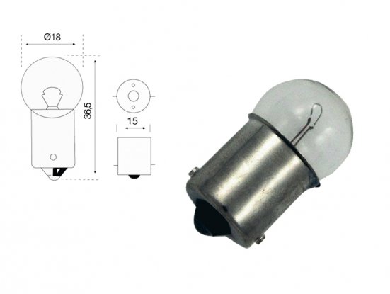 Accéder à la pièce Jeu de 10 ampoules R10W 12V (blister)