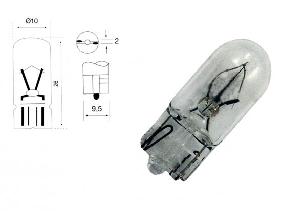 Accéder à la pièce Jeu de 10 ampoules W5W 12V (blister)