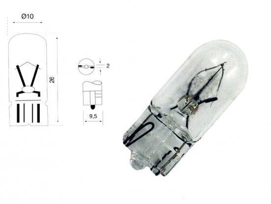 Accéder à la pièce Jeu de 10 ampoules W3W 12V (blister)