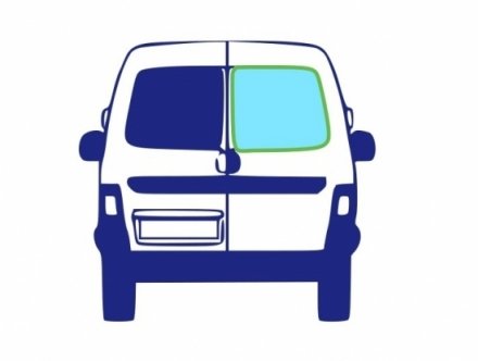 Accéder à la pièce Lunette arrière gauche teintée vert dégivrante [2ptes] + trou