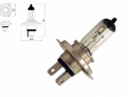 Accéder à la pièce Lampe H4 12V 60/55W (boîte 1 pc.)