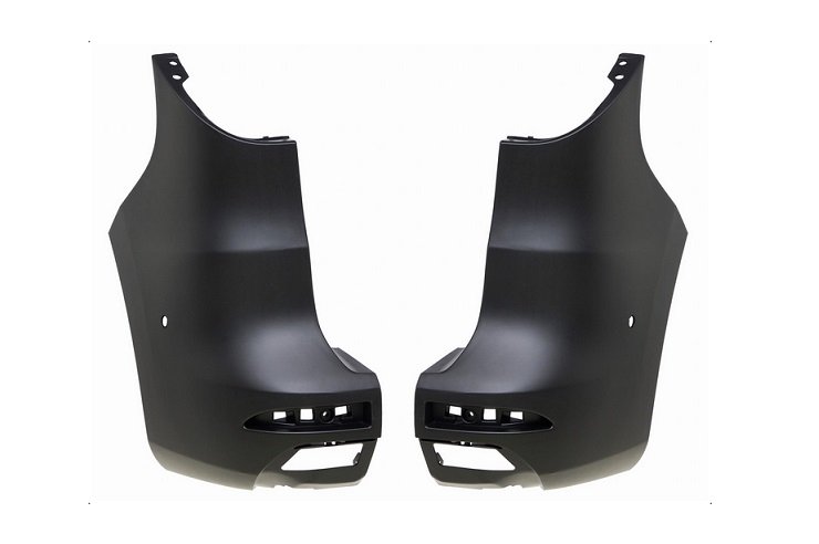 Accéder à la pièce Jeu crosses pare-chocs arrières noires 1pte capteur