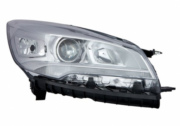 Accéder à la pièce Phare électrique droit chromé avec moteur LED