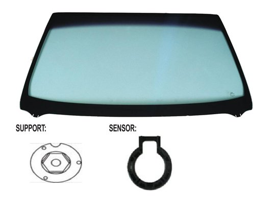 Accéder à la pièce Pare-brise teinté vert acoustique + capteur + moulures