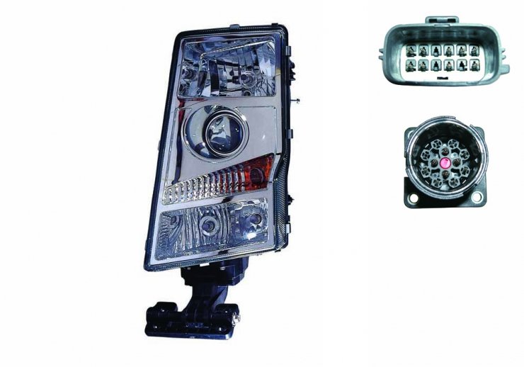 Phare gauche électrique H7 + H7 + H7 + H7 (2 connecteurs) pour VOLVO FM 9  pour VOLVO FM 9
