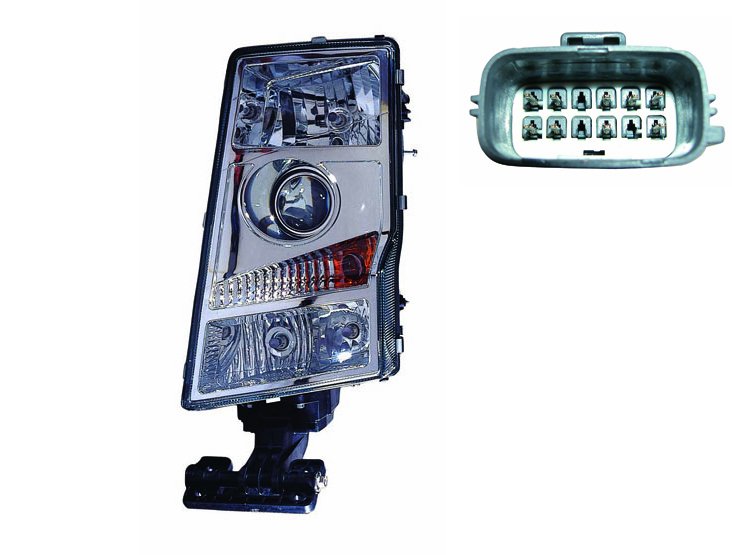 Phare manuel droit H7 + H7 + H7 + H7 + D2S (Rectangulaire - 24V) pour VOLVO FM 9  pour VOLVO FM 9